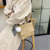 Women Small Square Bag Retro Shoulder Messenger Bag PU Leather Diagonal Bag