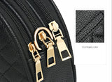 Women Small Square Bag Fashionable Texture Diamond Clutch Three Layer Messenger