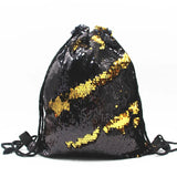 Sequins School Bags for Girls Small String Backpack