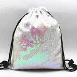 Sequins School Bags for Girls Small String Backpack