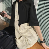 Women Canvas Shoulder Bag Large Capacity Tote Handbag Satchel Pockets Casual