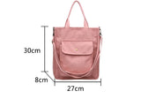 Soft Deer Velvet Shopper Tote Bag Red Plush Handbag Retro Shoulder Messenger Bag