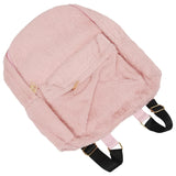 Pink Faux Fur Plush Backpack Shoulder Bag with Heart Pendant