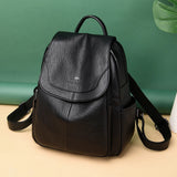 Women Soft Leather Backpacks High Vintage Bagpack Sac School Bags For Girls