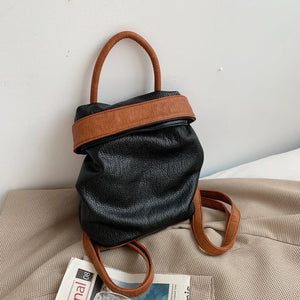 Soft Leather Backpack for Girl Vintage Crossbody Bag Multifunction Bagpack