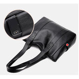 Soft Leather Handbags Large Capacity Tote Bags Big Shoulder Bag