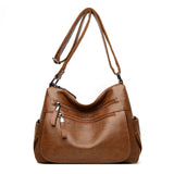Soft Leather Purses Large Capacity Shoulder Bags Cross Body
