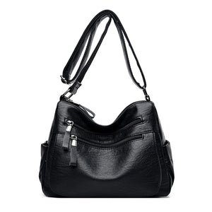 Soft Leather Purses Large Capacity Shoulder Bags Cross Body