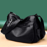 Soft Leather Purses Large Capacity Shoulder Bags Cross Body