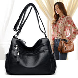 Soft Leather Purses Large Capacity Shoulder Bags Cross Body