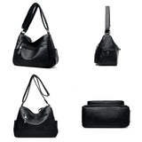 Soft Leather Purses Large Capacity Shoulder Bags Cross Body