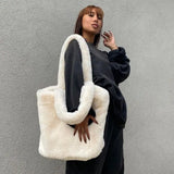 Soft Plush Faux Fur Hand Bag Shopper Bag
