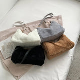 Soft Plush Shoulder Bag for Women - Winter Furry Handbag