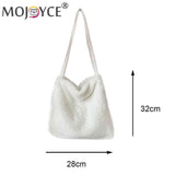 Plush Shoulder Bag Large Capacity Handbags Grace Autumn Winter Purse