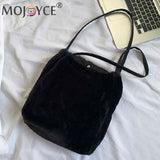 Plush Shoulder Bag Large Capacity Handbags Grace Autumn Winter Purse