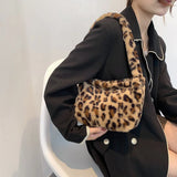Soft Plush Shoulder Bag Hobo Winter Furry Ladies Clutch Purse Female Underarm Ha