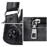 Women Soft Shoulder Bag PU Leather Purse Solid Messenger Crossbody Bag