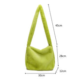 Soft Warm Plush Handbags Female Fluffy Shoulder Bags