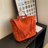 Women Solid Canvas Tote Bags Shoulder Bag Large Capacity Ladies Shopping Bags