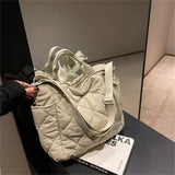 Women Solid Canvas Tote Bags Shoulder Bag Large Capacity Ladies Shopping Bags
