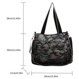 Women Solid Shoulder Bag Multi-Pocket Zipper Messenger Bag