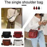 Women Solid Messenger Crossbody Bags Casual PU Leather Shoulder Tote