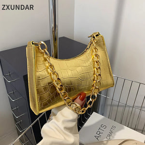Women Solid PU Leather Handbags Totes Lady Daily Shopping Chain Shoulder Bags