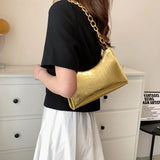 Women Solid PU Leather Handbags Totes Lady Daily Shopping Chain Shoulder Bags