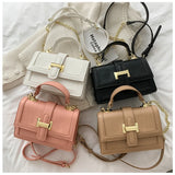 Sweet Wind Woven One-Shoulder Bag Women Casual Small Square Bag