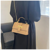 Sweet Wind Woven One-Shoulder Bag Women Casual Small Square Bag