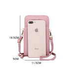 Women Solid Soft Leather Shoulder Bag Multi-function Zipper Messenger