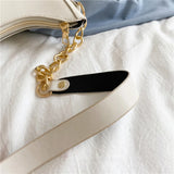 Women Solid Subaxillary Bags Ladies Single Strap Chain Shopping Handbags