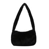 Plush Vintage Handbag Street Purses Top-handle Bag