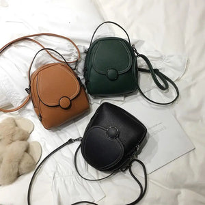 Women Mini Zipper Backpack Soft Faux Leather Handbag Satchel Bag