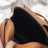 Women Zipper Mini Backpack Faux Leather Satchel Bag