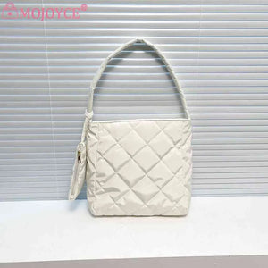 Women Solid Zipper Shoulder Bag Large Capacity Underarm Bag