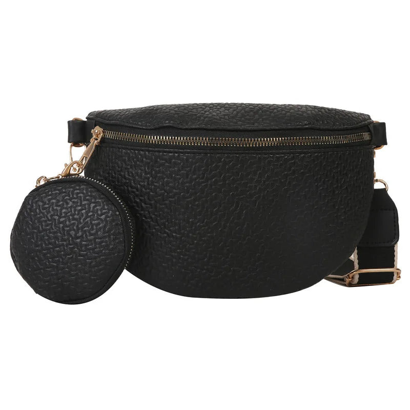 Women Solid Colour Crossbody Chest Bag