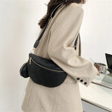 Women Solid Colour Crossbody Chest Bag