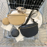 Women Solid Colour Crossbody Chest Bag