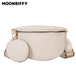 Women Solid Colour Crossbody Chest Bag