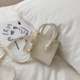 Women Solid Crossbody Handbag Travel Shoulder Top-Handle Bags