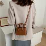 Women Solid Crossbody Handbag Travel Shoulder Top-Handle Bags