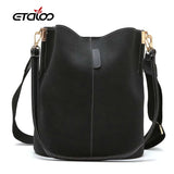 Women Solid Pattern Shoulder Bag Capacious Handbag Retro Shopping Bags