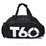 Waterproof Gym Bag with Shoe Pouch Outdoor Rucksack T60