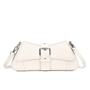 Square Leather Crossbody Bag Women's Messenger Purse Handbag