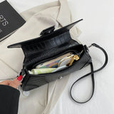 Square Leather Crossbody Bag Women's Messenger Purse Handbag