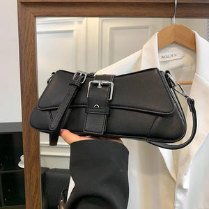 Square Leather Crossbody Bag Women's Messenger Purse Handbag