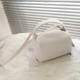 Women Square Tote Soft Handle PU Leather Handbag Messenger Bag
