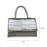 Women Stone Pattern Crossbody Bags Beads Chain Shoulder Handbag