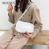 Women Stone Pattern PU Leather Handbags Lady Pure Shoulder Underarm Bag